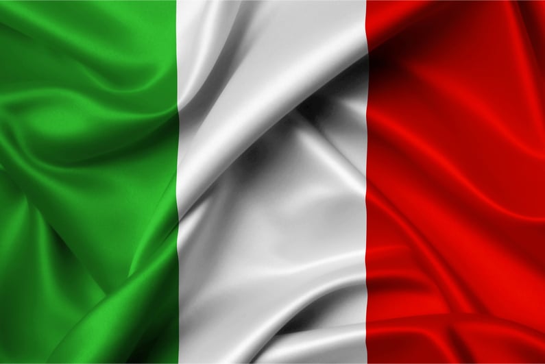 Silk Italian flag