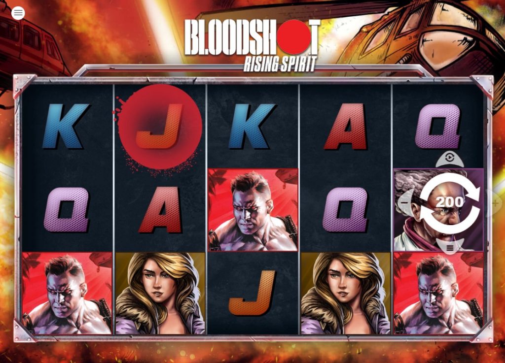 reels of the Bloodshot Rising Spirit slot by Pariplay