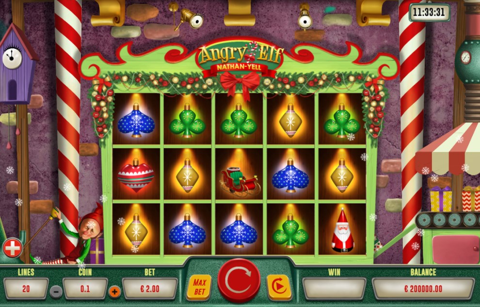 Angry Elf slot reels by Gaming Corps